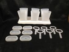 Tupperware Ice Tups Popsicle Maker Molds Ice Cups Lids Tray 481