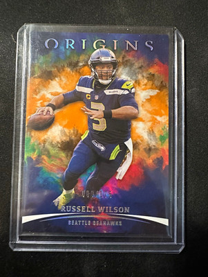 Panini Origins 2021 Russell Wilson Orange 9/175 #85 Seattle Seahawks