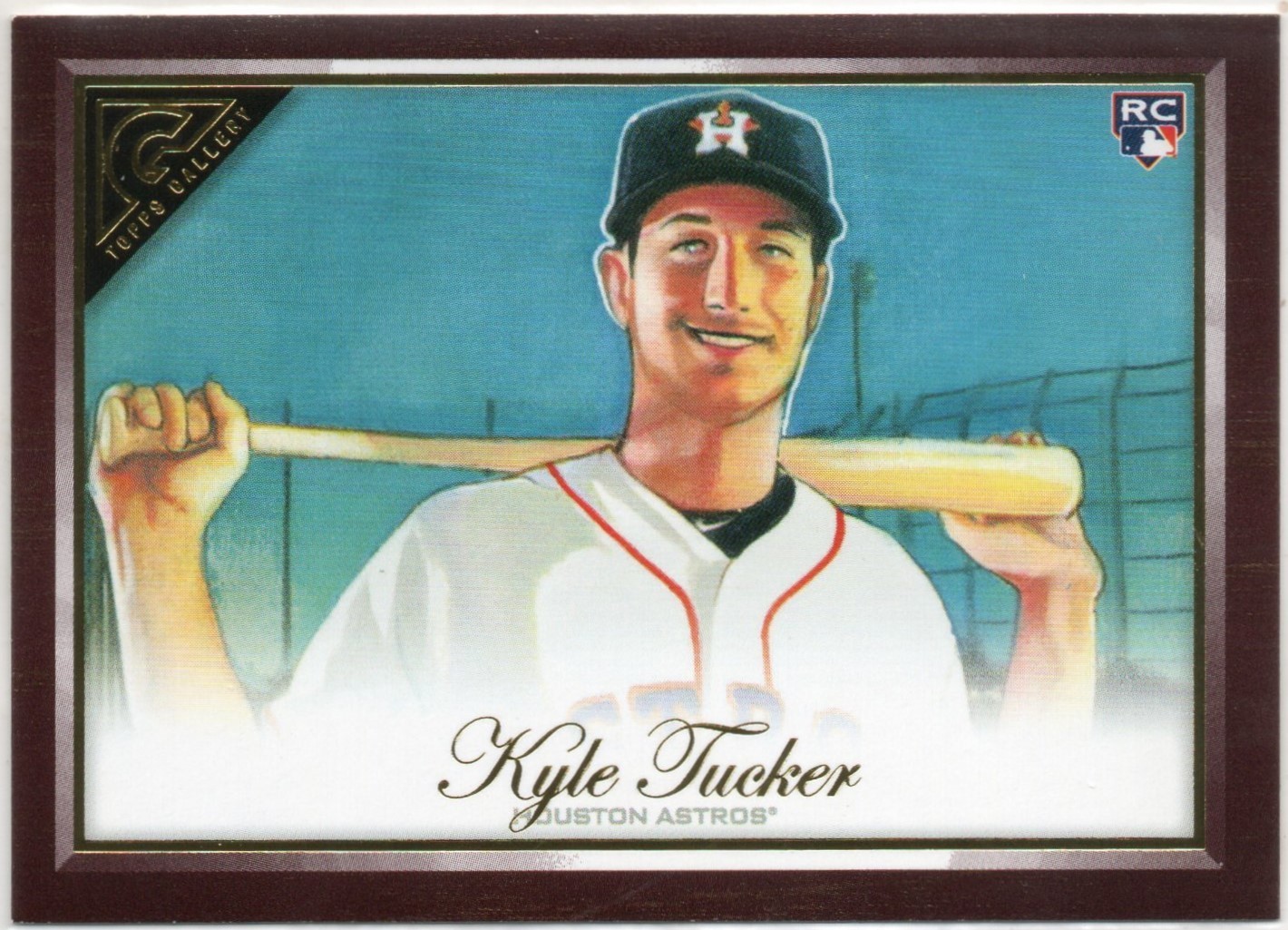 Kyle Tucker 2019 Topps Gallery Canvas Wood Parallel Rookie Card #121