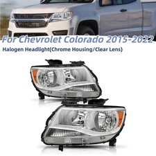 Headlights Headlamps Assembly For Chevy Colorado 2015-2022 Leftright Chrome