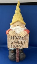 Whimsical Festive Holiday Garden Gnome Home Sweet Home Sign Yard PatioDeco 15.5  