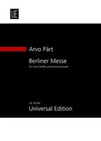 Arvo PäRt | Berliner Messe | Taschenbuch | Noten Studienpartitur