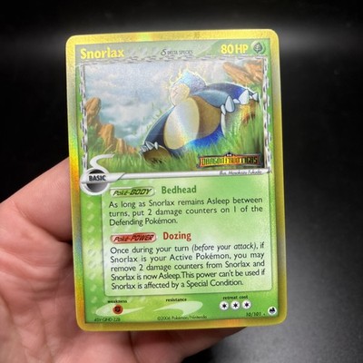 Pokemon Snorlax 10/101 Delta Species Dragon Frontiers Stamped