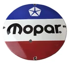 Vintage Mopar Chrysler Porcelain Sign - Automobile Plymouth Gas Pump Ad Sign