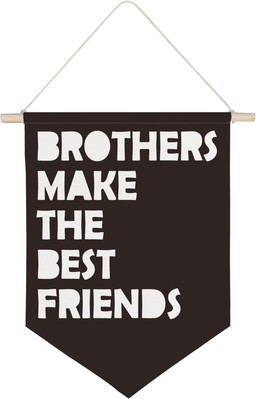 Kids Room Wall Decor,Brothers Make The Best Friends Canvas Banner,Canvas Hanging