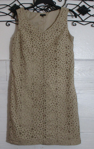 Talbots Women's Dress Size 8 Tan Sleeveless V Neck