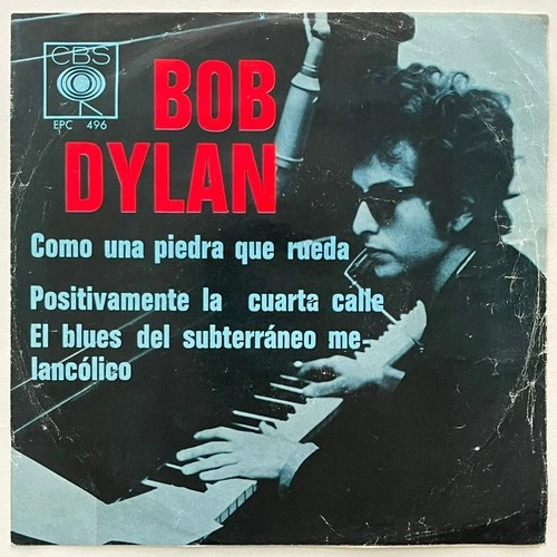 BOB DYLAN - COMO UNA PIEDRA QUE RUEDA - 1966 MEXICAN 7" EP PS WEAR COVER