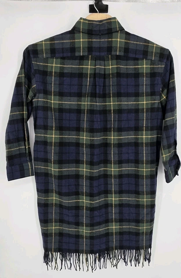 NUEVO SIN ETIQUETAS POLO RALPH LAUREN Flecos MUJERES 12 CUADROS Algodón Vestido Camisa Fiesta de Navidad  Foto 4 de 4