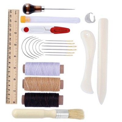 Lineal Bookbinding Tools Kit Nähen Buchbinderei Starter Kit Knochen Top