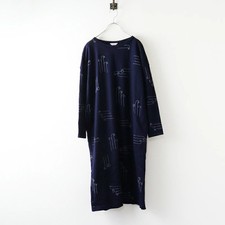 mina perhonen wool dress Navy 38 used spring/autumn season