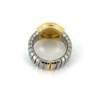 Bvlgari Tubogas 18K Yellow Gold & Steel Onyx Ring Size 8.75 — photo 10