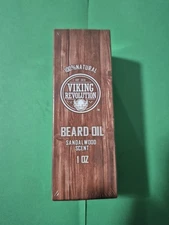 **Viking Revolution Beard Oil Sandalwood 1oz – 100% Natural Beard Conditioner