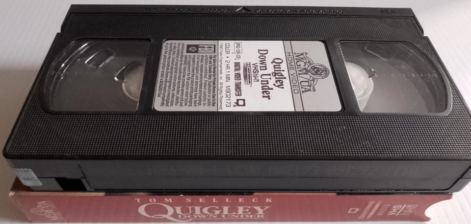 QUIGLEY DOWN UNDER (1990) NTSC VHS Slipcase Tom Selleck US release - Image 3 of 4