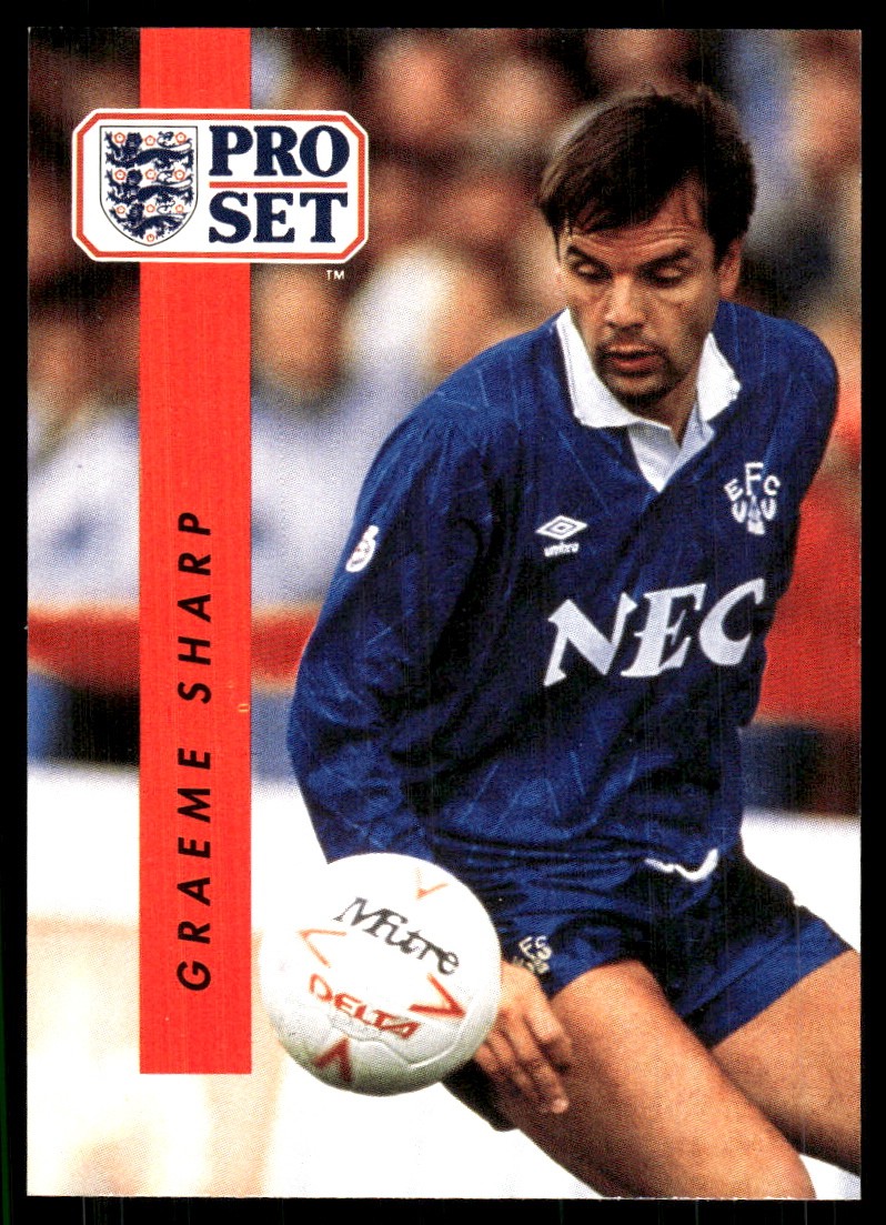 Graeme Sharp 1990-91 Pro Set English League #84 Everton AutographDen