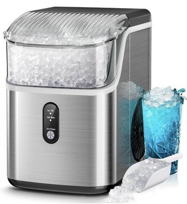 Nugget Ice Makers Countertop,Portable Ice Machine with Crushed Ice, 35Lbs/Day,Se