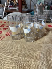 Vintage Libby Country Goose Glass Cups Set of 4
