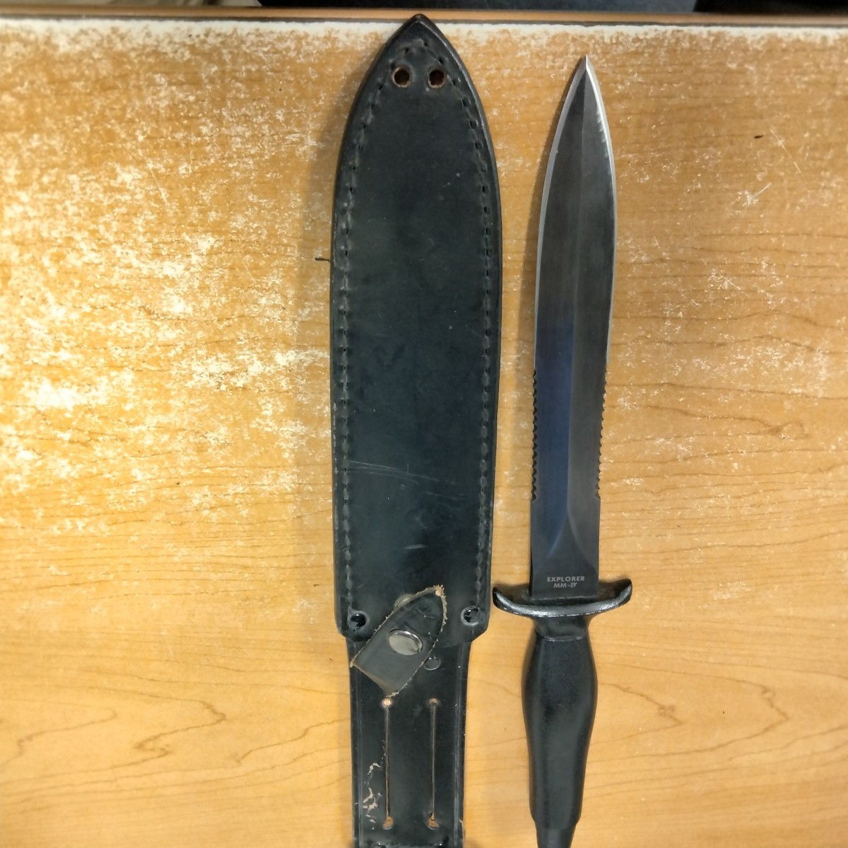 Original Gutmann Explorer Survival Knife Mark MM IV Leather Sheath