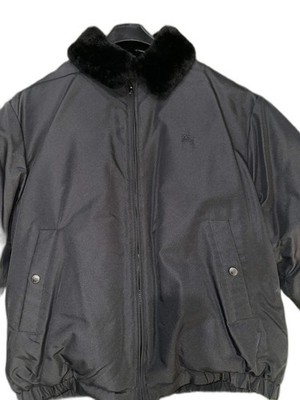 New Supreme Burberry X Shearling Collar Down Puffer Jacket Size M