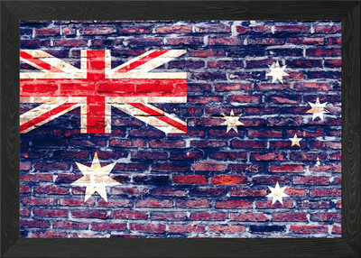 Neuseeland Flagge gerahmtes Wandbild Poster Leinwanddruck Bild