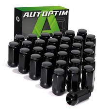Lug Nuts - Replacement for Chevrolet Silverado, GMC Sierra M14x1.5 Black 32 Pcs
