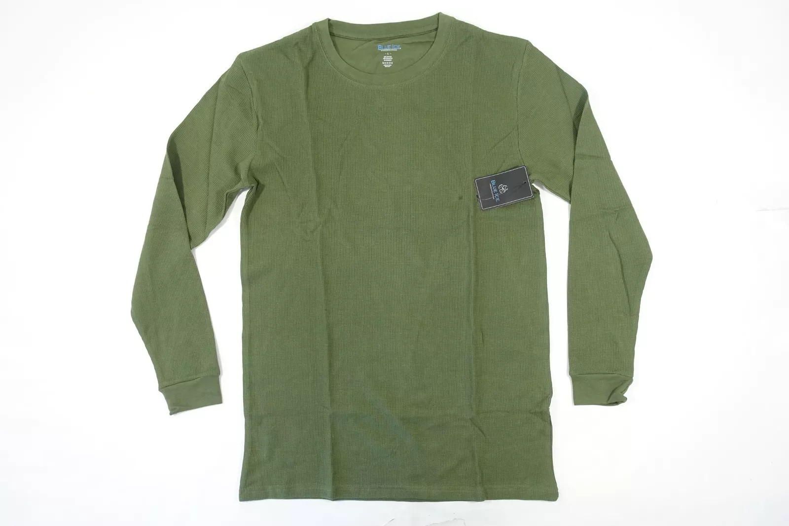 ОДЕЖДА BLUE ICE ОЛИВКОВО-ЗЕЛЕНЫЙ СВИТЕР С КРУПНЫМИ ВАФЛЯМИ ДЛЯ МУЖЧИН - РАЗМЕР МУЖСКОЙ S - ОЛИВКОВЫЙ 7590₽