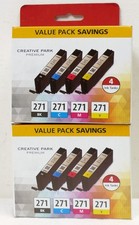 2 x Genuine Canon CLI-271 Black Cyan Magenta Yellow Cartridge - Value Packs NEW