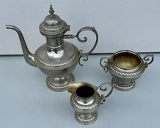 Vintage Scandinavian Sweden Gottfrid Carlsson Eskilstuna Silver Tea Pot Set