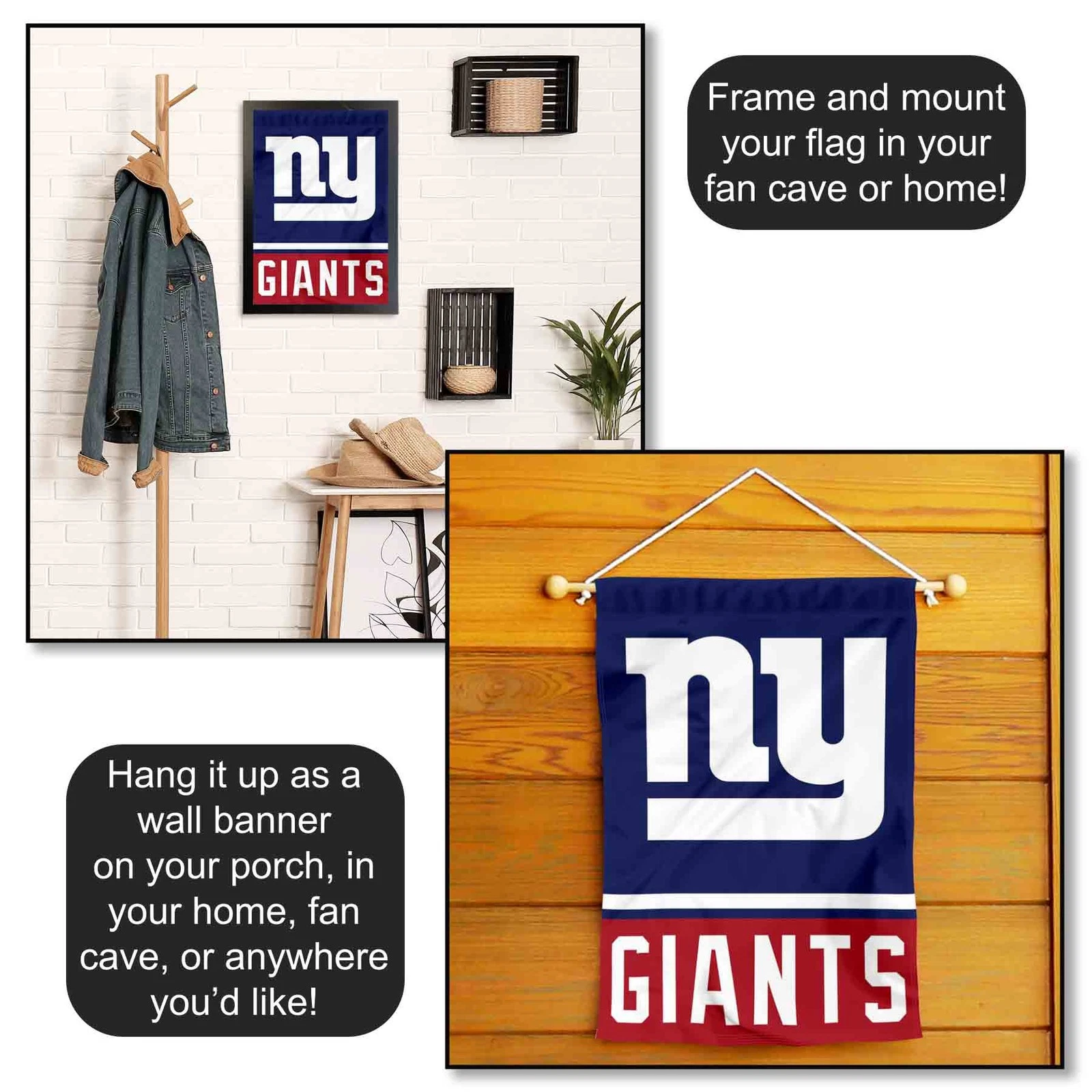 NY Giants Garden Flag and Yard Banner