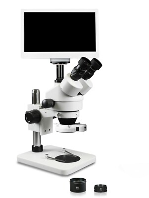 Vision Simul-Focal Trinocular Zoom Stereo Microscope, 11.6'' HD Screen+5MP Camera