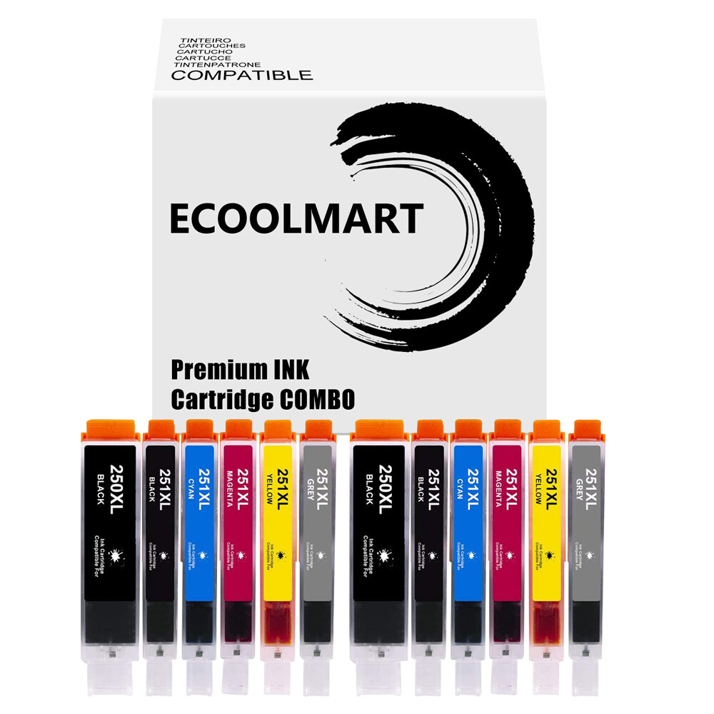 12PK Ink Cartridge for PGI250 CLI251 XL PIXMA MG6320 MG7120 IP8720 MG7520