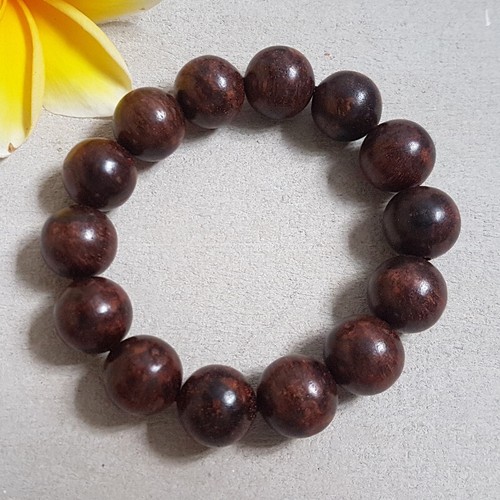 Bracciale Kayu Menang 16 MM Dalbergia Parviflora 14 Perline Akar Laka #L01 - Foto 5 di 5