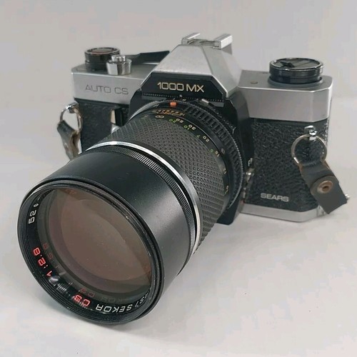 Mamiya Sekor Auto CS 1000 MX 35mm Sears Camera + 50mm , 135mm Lens & Camera Bag - Picture 3 of 17