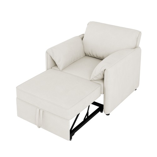 Convertible Pull Out Sofa Bed, 3-in-1 Convertible Sleeper Chair Adjustable Backr - Picture 11 of 12
