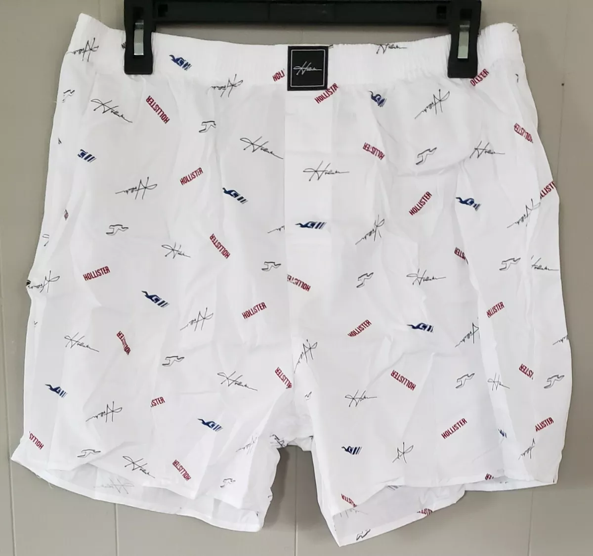 Hollister Men's Woven Boxer/ Underwear White Pattern Size XXL New