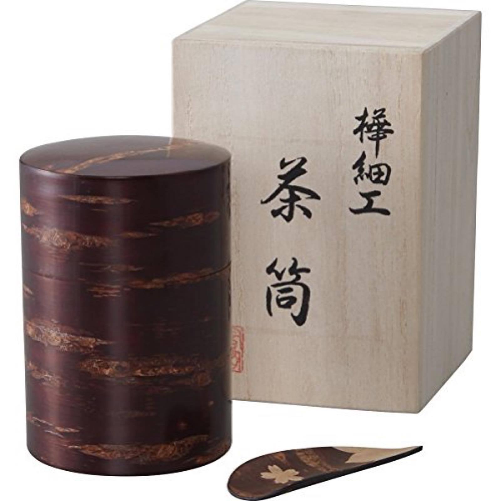 Caddy Green Tea "kabazaiku" Akita Cherry Birch Sakura Gift