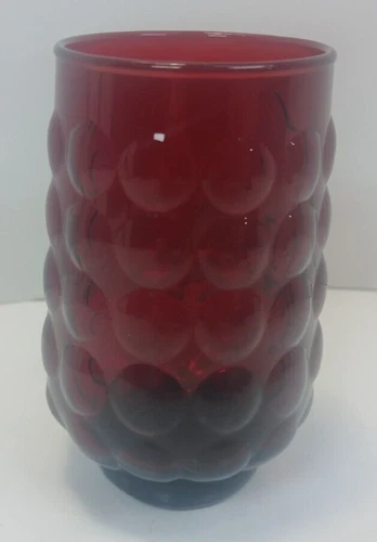 Vintage Anchor Hocking Bubble Red Provincial 5 oz Juice Glass