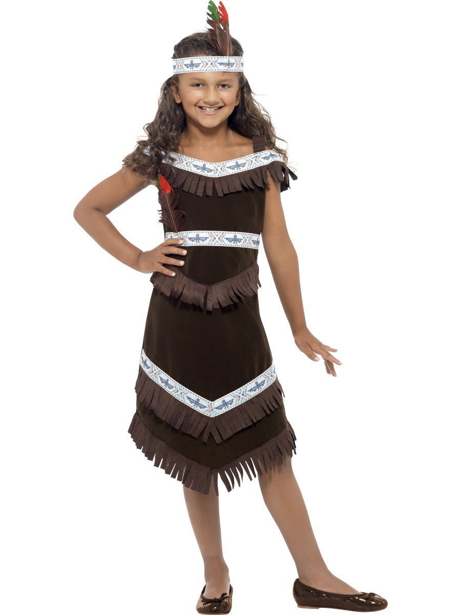 Smiffys Native American Inspired Girl Costume, Brown (Size M)