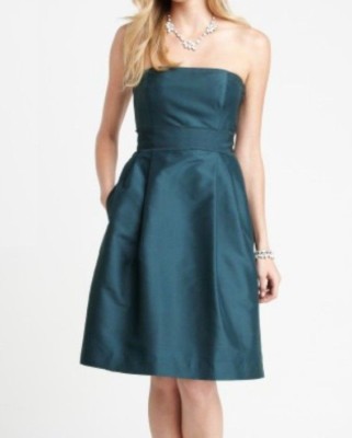 New Ann Taylor Silk Dupioni Dress, Blue/Green Size00 $215 | eBay
