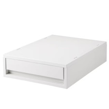 MUJI Polypropylene case, pull-out type, thin, vertical W26x D37x H9cm