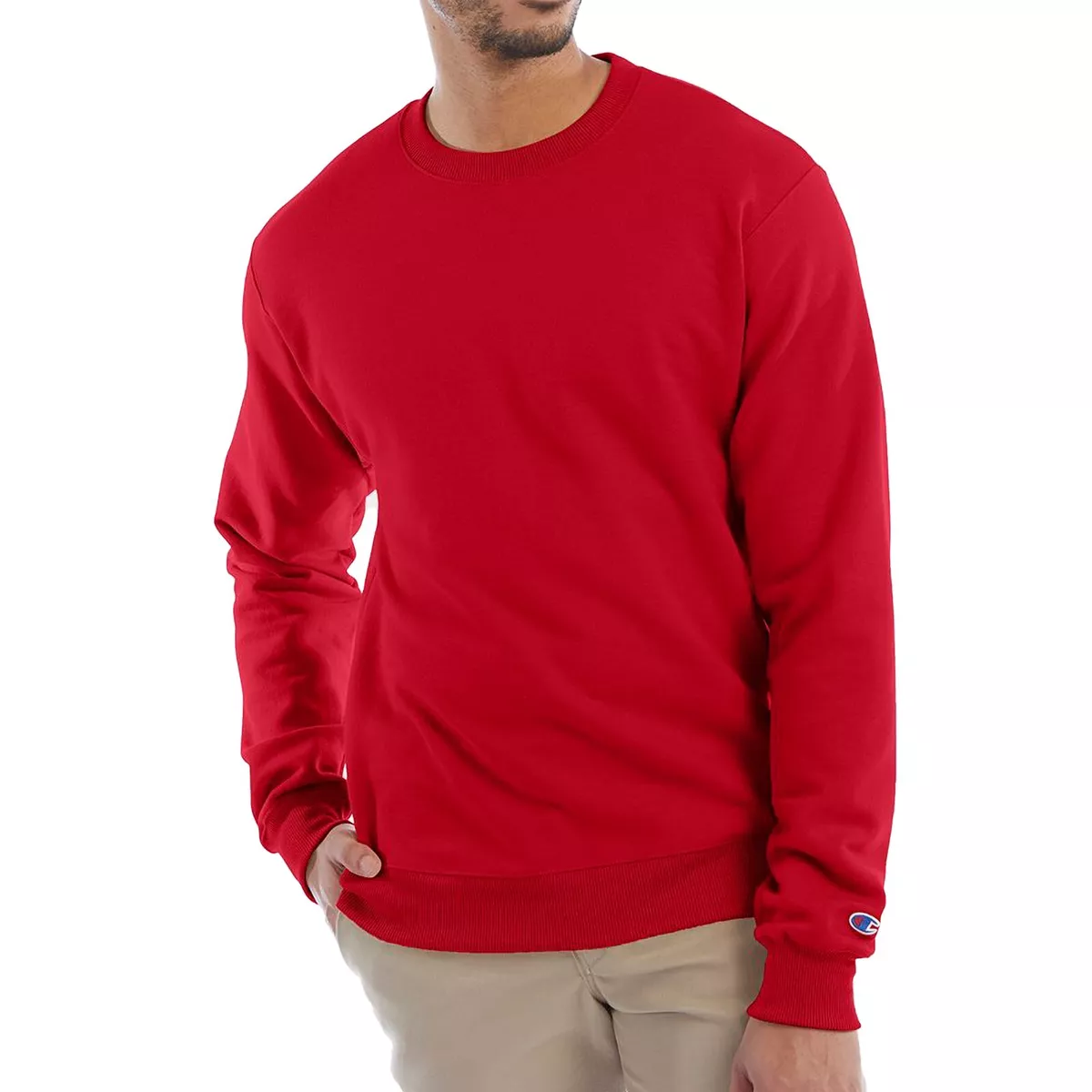 Authentic Scarlet Red Champion S600 Powerblend Eco Crew Neck
