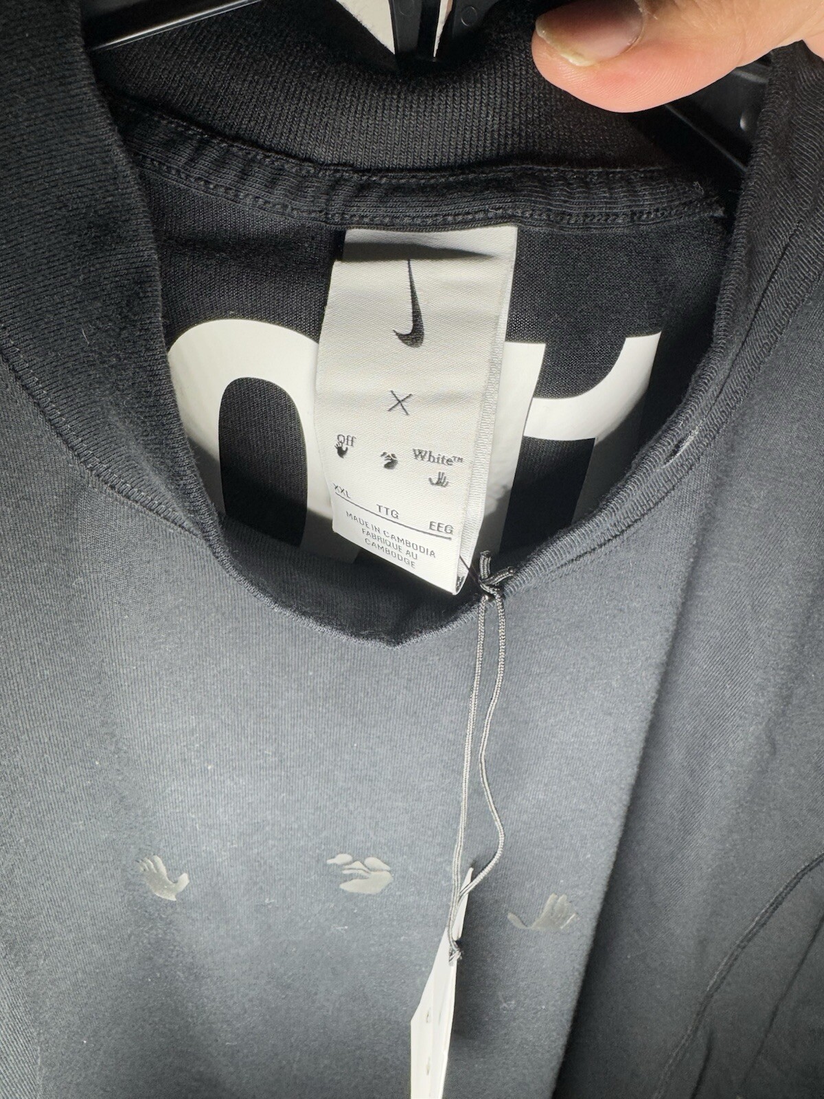 OFF WHITE X NIKE Nike x Off White maglia top manica corta uomo taglia 2XL DV4401 010 nuova