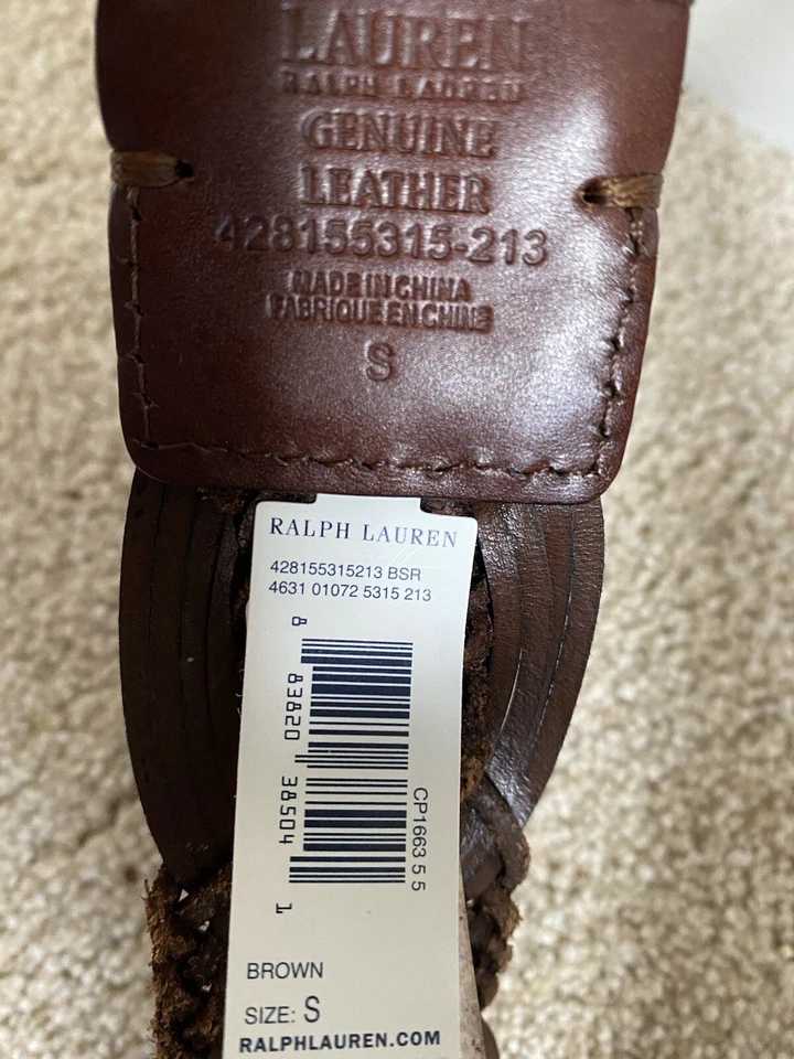 Ralph Lauren Cinturón Trenzado Cuero Mujer Talla Pequeña Foto 4 de 4