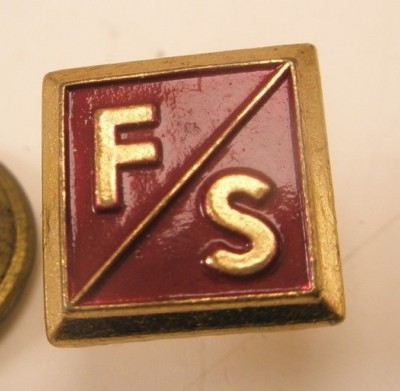 FS Logo Vintage Lapel Pin Tie Tack member corporate image m75
