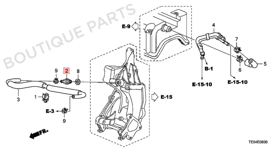 Nueva válvula PCV genuina OEM Honda 06-15 Acura 17130-RBB-A01 Foto 3 de 4
