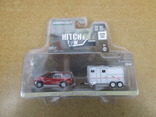 2021 Chevrolet Tahoe Horse Trailer 1/64 GREENLIGHT Hitch & Tow diecast red