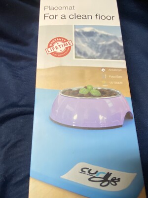 Curli Swiss Placemat for Clean Floors - Brand New in Original Package- Warm Gray