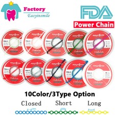 Dental Orthodontic Power Chain Braces Band Super Elastic Short/Long/Close 15Feet