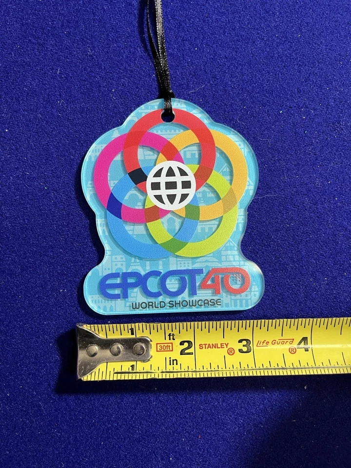 Disney Parks Epcot Center World Showcase 2022 40 aniversario adorno acrílico Foto 4 de 4