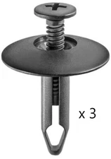 3-pack of Genuine GM OEM Radiator Support Sight Shield Retainers 25663903