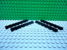 Lego 4 Black 1x8 base plate NEW
